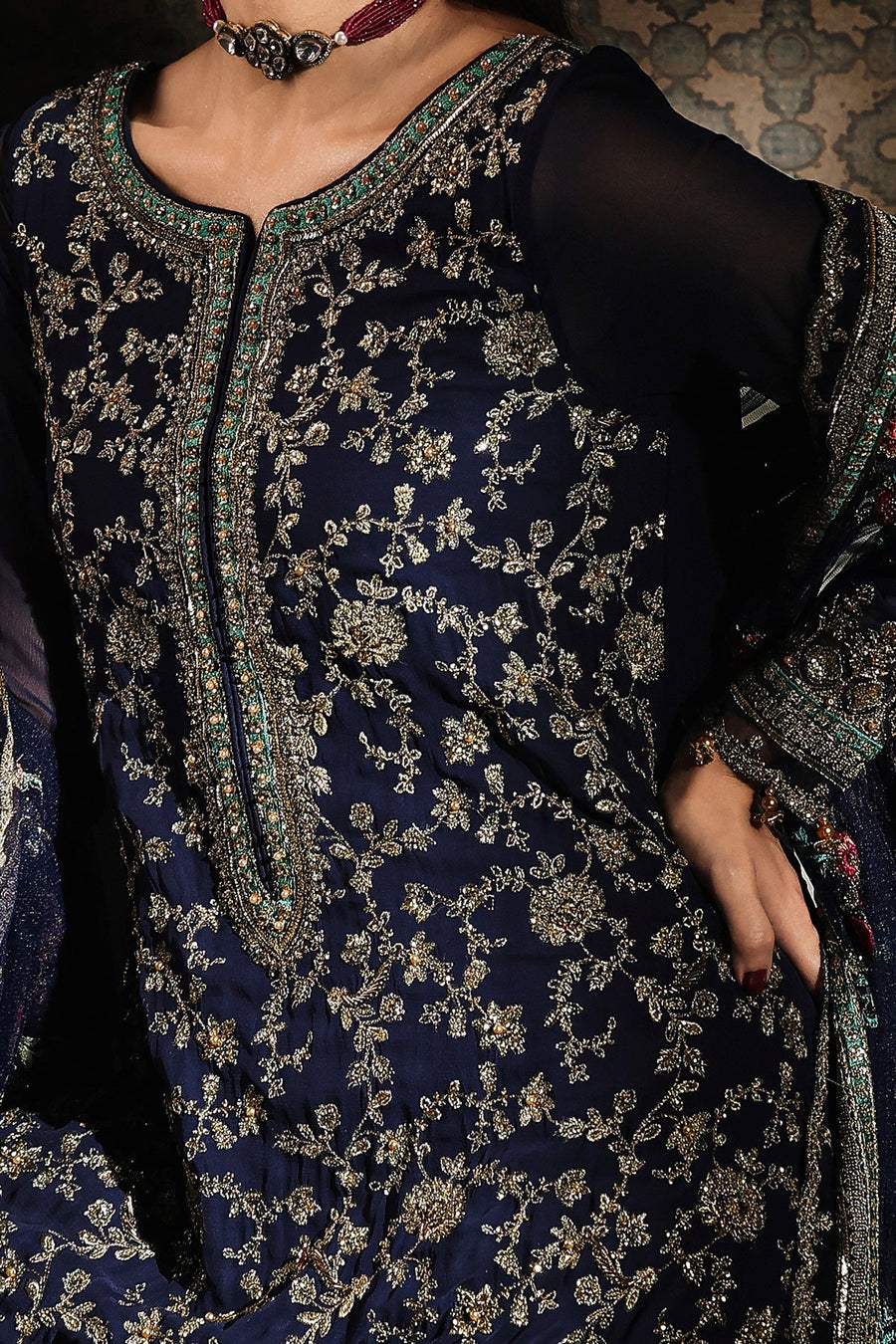 Charizma Dastan-e-Jashan Luxury Chiffon Unstitched 3Pc Suit DJW5-01