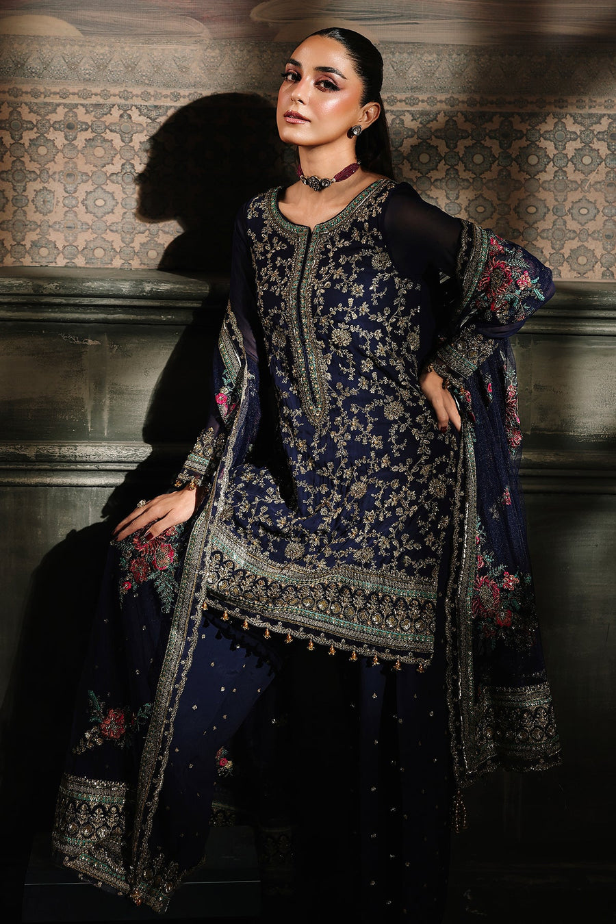 Charizma Dastan-e-Jashan Luxury Chiffon Unstitched 3Pc Suit DJW5-01