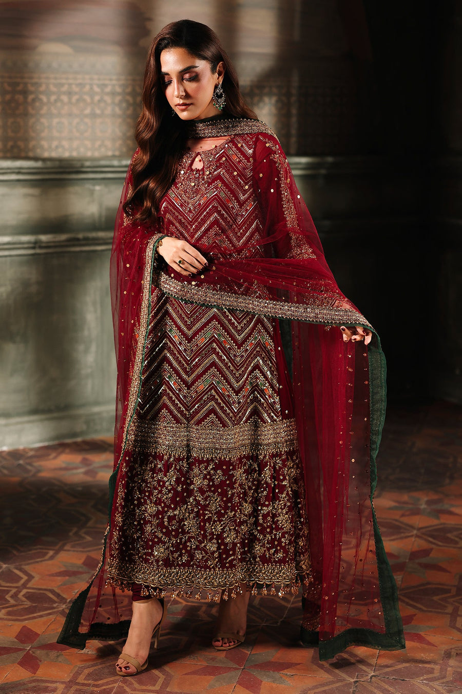 Charizma Dastan-e-Jashan Luxury Chiffon Unstitched 3Pc Suit DJW5-03