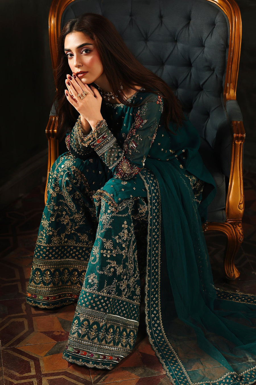 Charizma Dastan-e-Jashan Luxury Chiffon Unstitched 3Pc Suit DJW5-04
