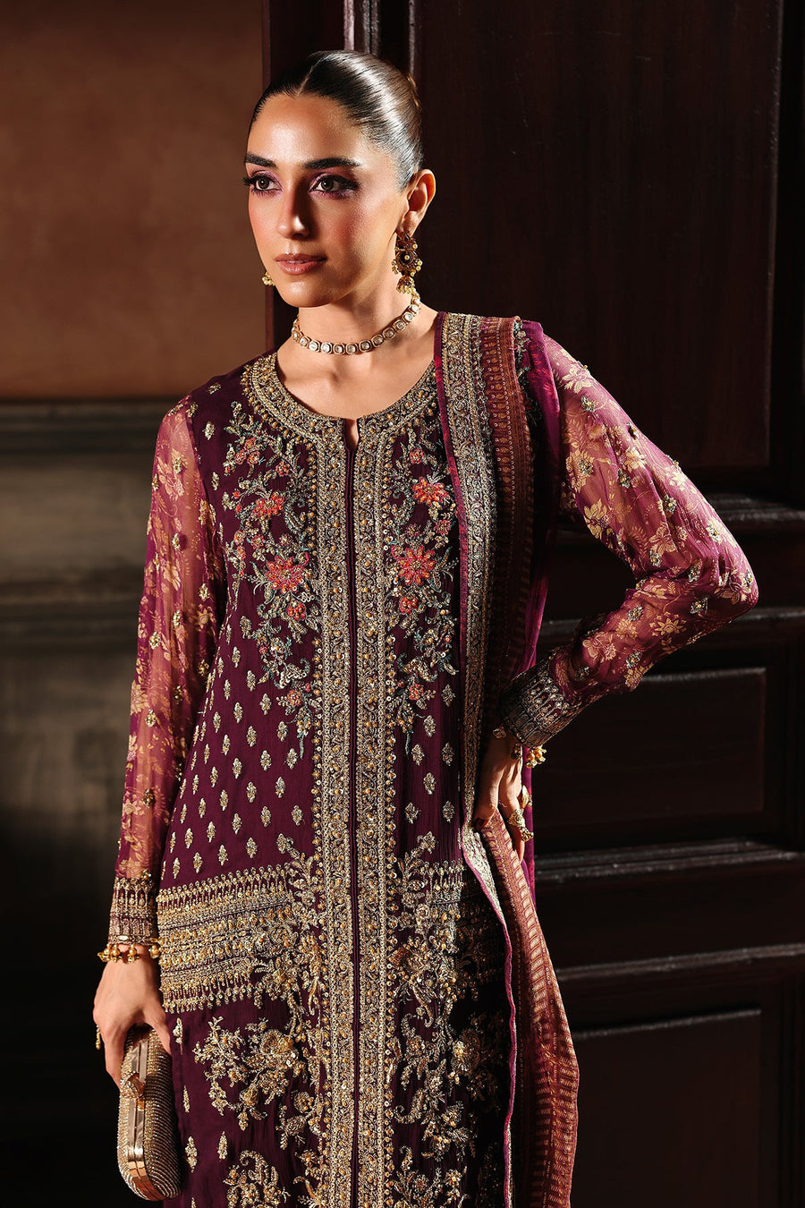 Charizma Dastan-e-Jashan Luxury Chiffon Unstitched 3Pc Suit DJW5-07
