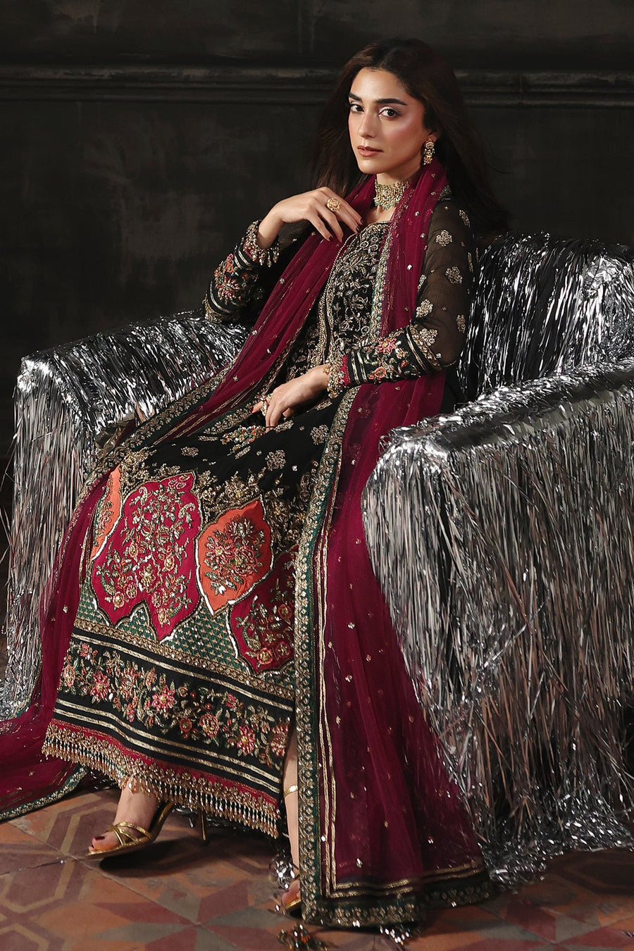 Charizma Dastan-e-Jashan Luxury Chiffon Unstitched 3Pc Suit DJW5-08