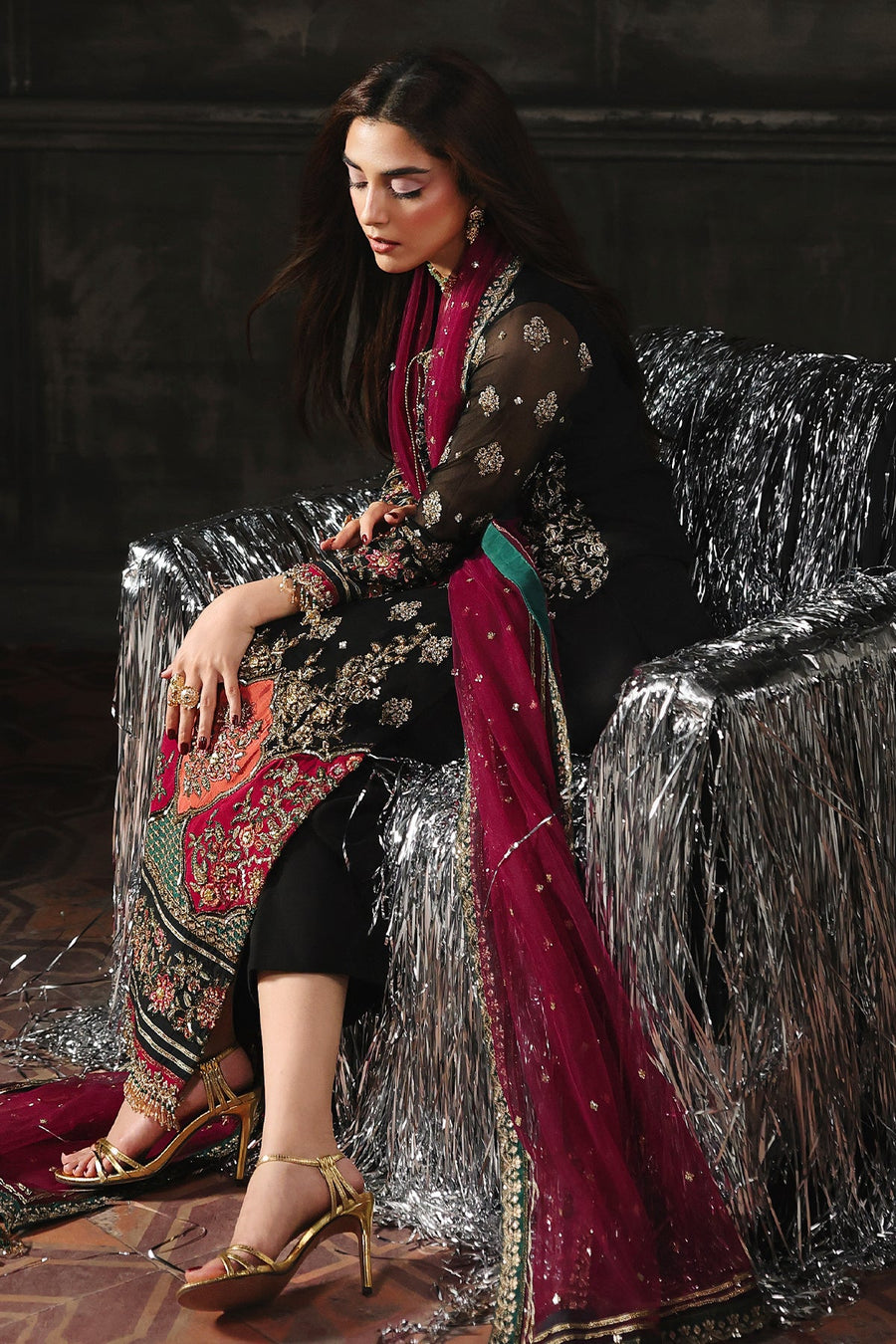Charizma Dastan-e-Jashan Luxury Chiffon Unstitched 3Pc Suit DJW5-08