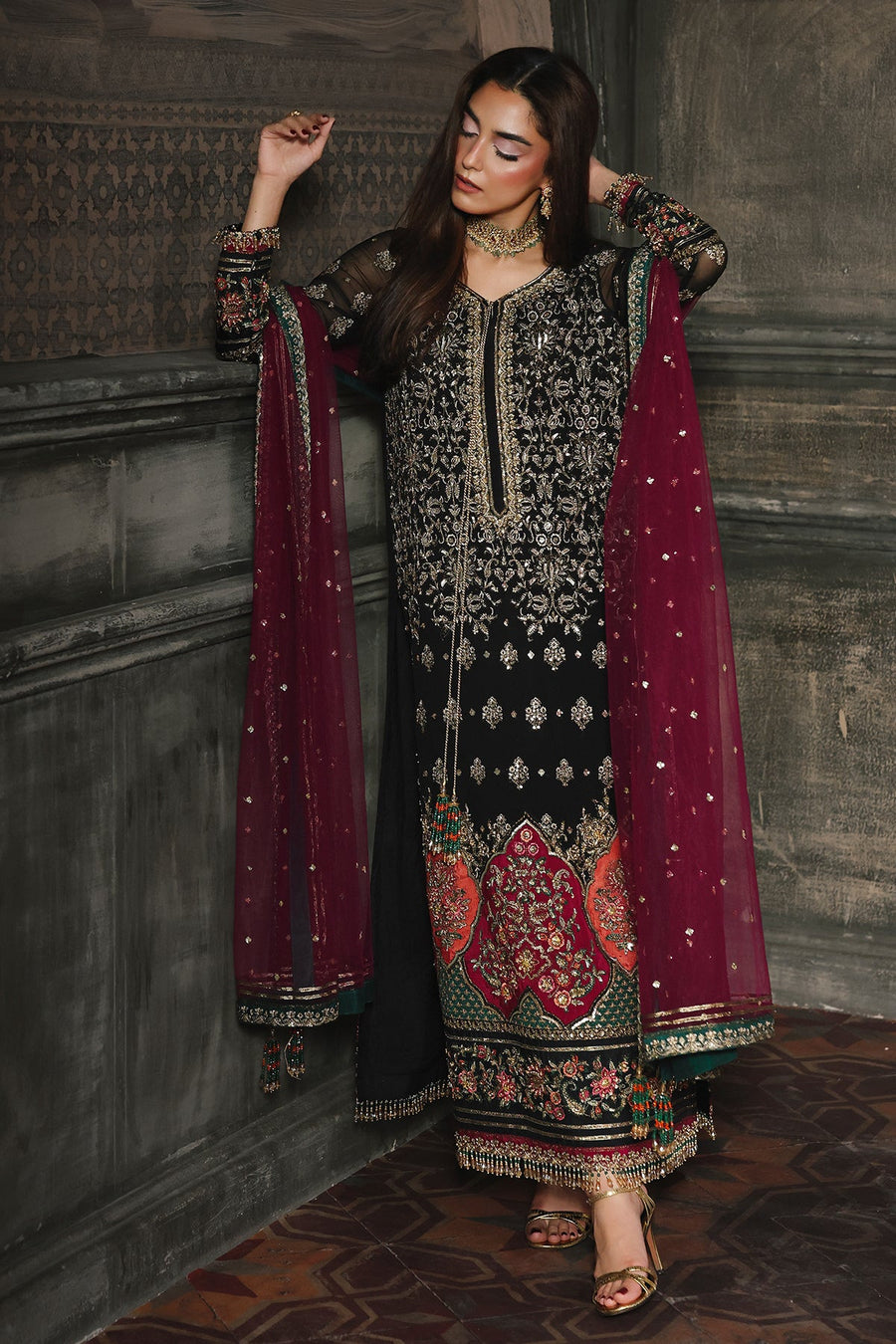 Charizma Dastan-e-Jashan Luxury Chiffon Unstitched 3Pc Suit DJW5-08