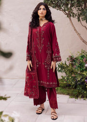 Iznik Dahlia Embroidered Luxury Lawn Unstitched 3Pc Suit DL-01 GOSSAMER