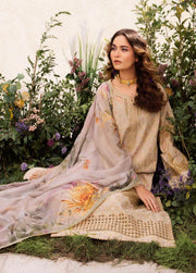 Iznik Dahlia Embroidered Luxury Lawn Unstitched 3Pc Suit DL-03 CASCADE