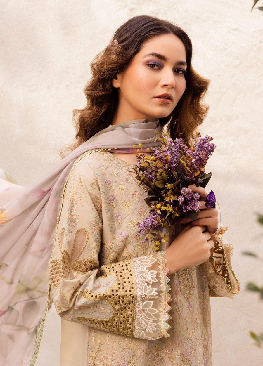 Iznik Dahlia Embroidered Luxury Lawn Unstitched 3Pc Suit DL-03 CASCADE