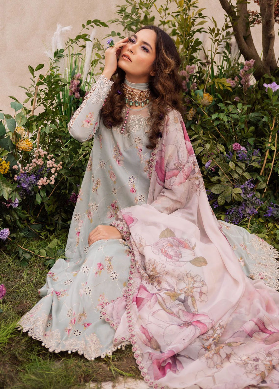 Iznik Dahlia Embroidered Luxury Lawn Unstitched 3Pc Suit DL-10 MIRAGE