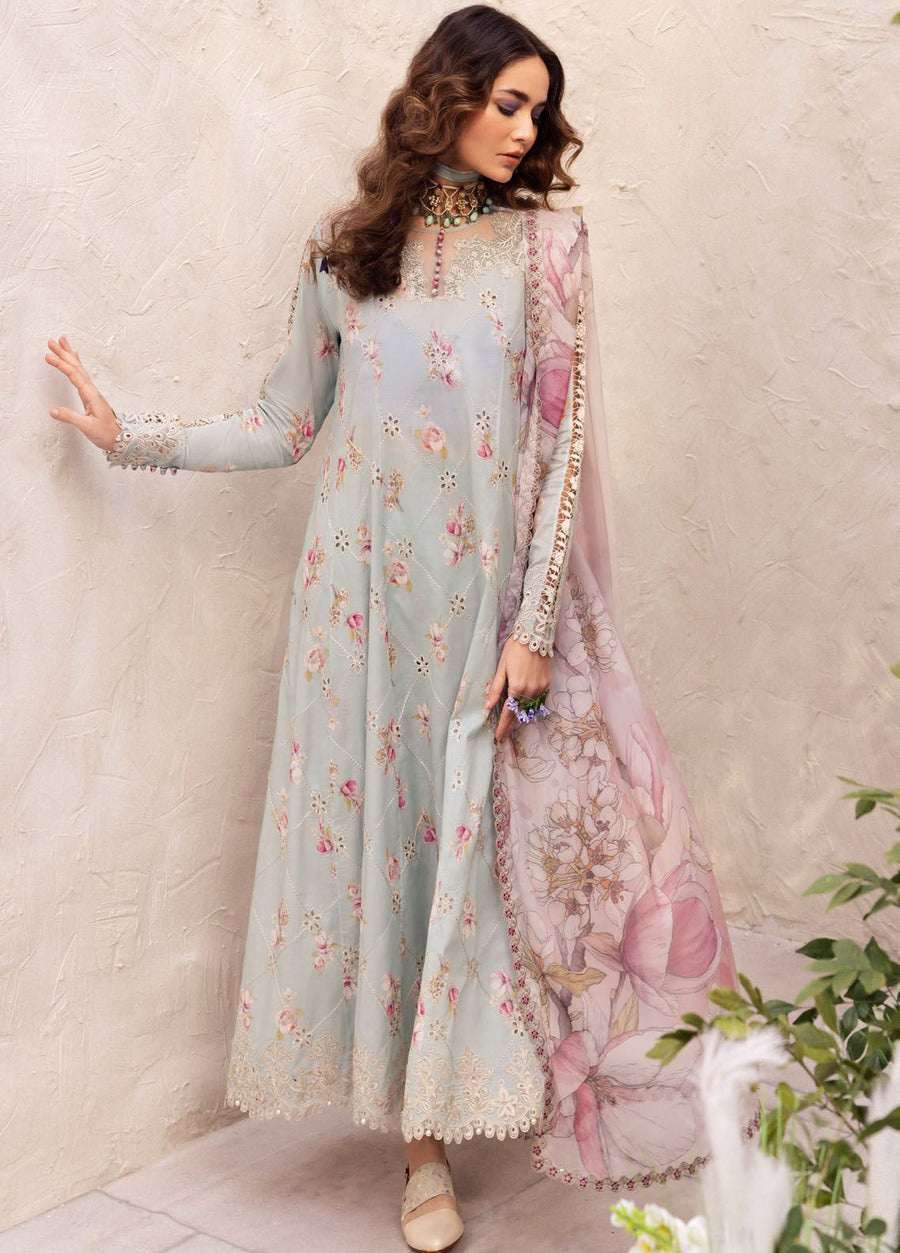 Iznik Dahlia Embroidered Luxury Lawn Unstitched 3Pc Suit DL-10 MIRAGE