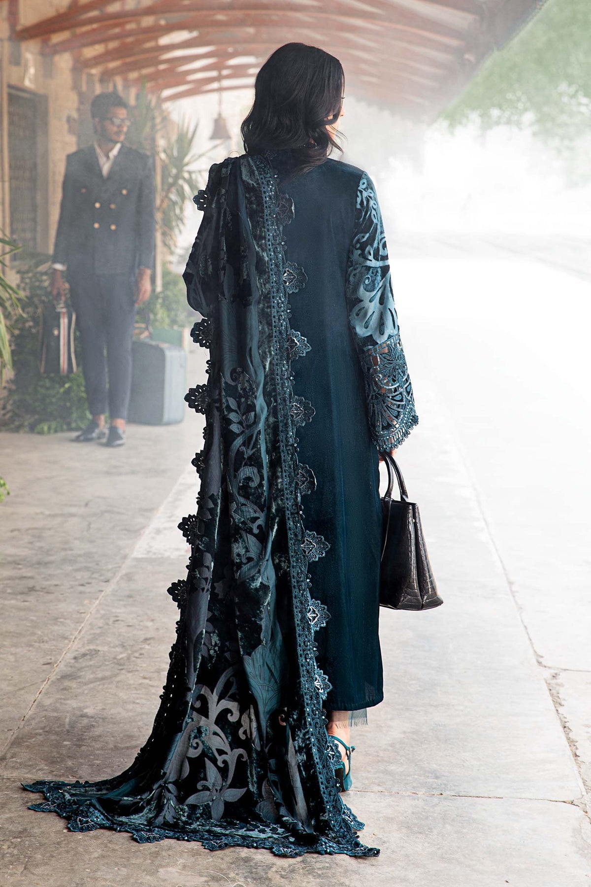 palachi dresses designs Maria B Luxury Palachi Velvet Pakistani Suit MAR141