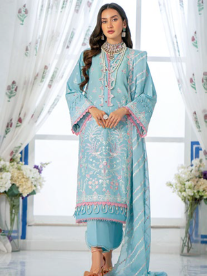 Gul Ahmed Essential Embroidered Lawn Unstitched 3Pc Suit DN-42017