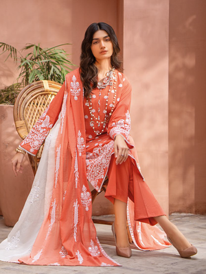 Gul Ahmed Essential Embroidered Lawn Unstitched 3Pc Suit DN-42020