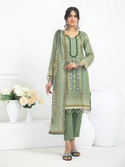 Regalia Salina Dobby Stripe Unstitched Printed Lawn 3Pc Suit DOBBY6-5