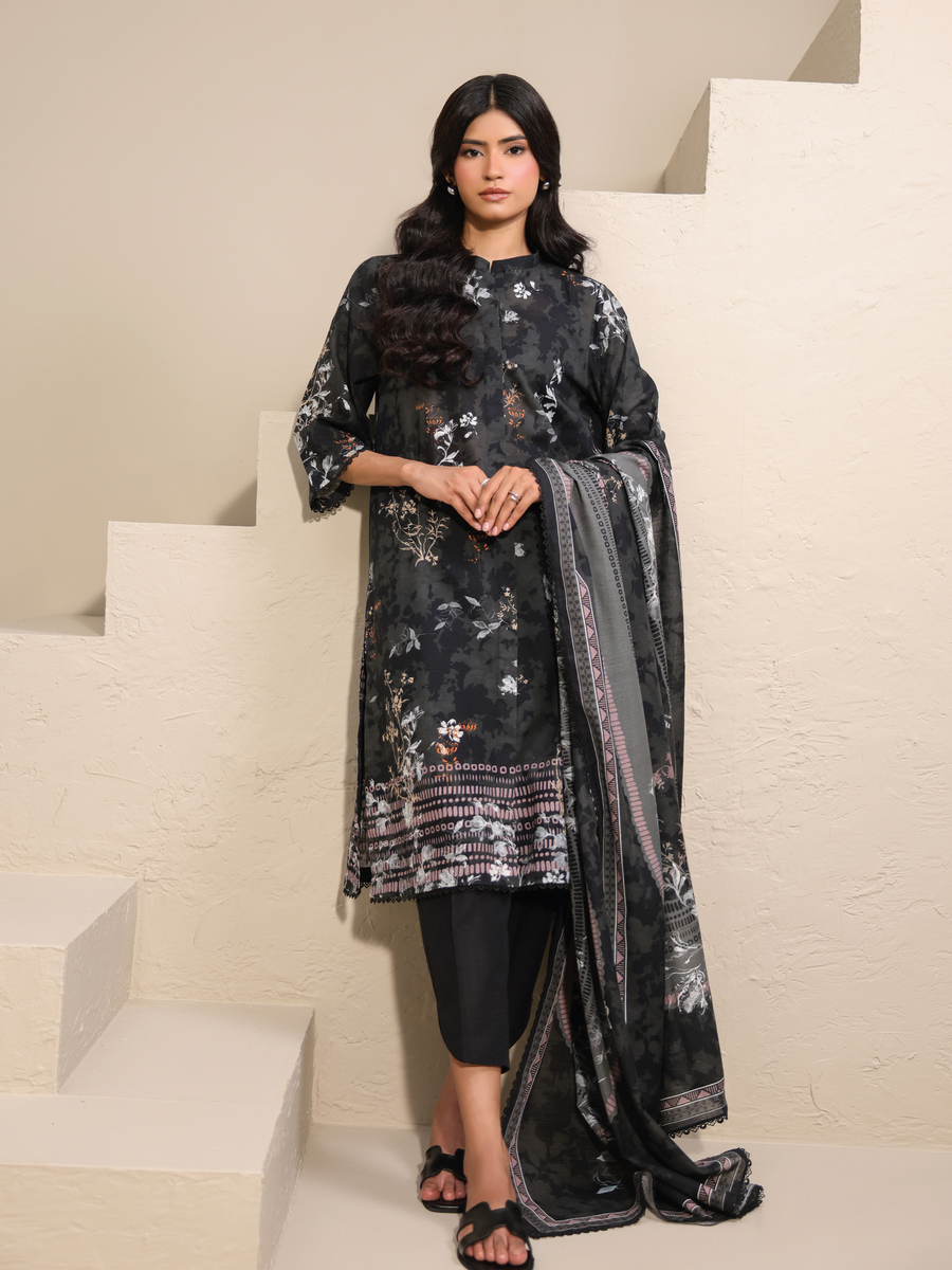 Zeenia Raqs Vol-01 Digital Printed Khaddar Unstitched 3Pc Suit D-03