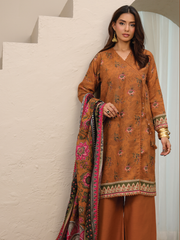 Zeenia Raqs Vol-01 Digital Printed Khaddar Unstitched 3Pc Suit D-10