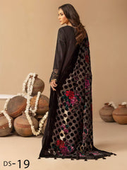 Dastaan by Riaz Arts Embroidered Leather Peach 3Pc Suit DS-19