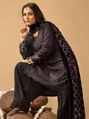 Dastaan by Riaz Arts Embroidered Leather Peach 3Pc Suit DS-19