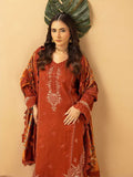 Dastaan by Riaz Arts Embroidered Leather Peach 3Pc Suit DS-20