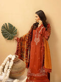 Dastaan by Riaz Arts Embroidered Leather Peach 3Pc Suit DS-20