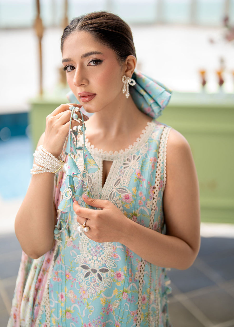 Kanwal Malik Mira Summer Lawn Unstitched Embroidered 3Pc Suit - Tiya