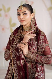 Zarif Shehnai Embroidered Luxury Chiffon Unstitched 3Pc Suit ZS-05 SHEESHAM