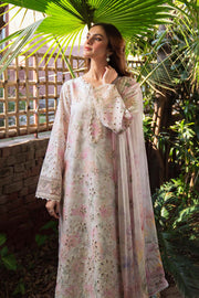 Neeshay Summer Lines Printkari Embroidered Lawn Unstitched 3Pc Suit - WHIMSY