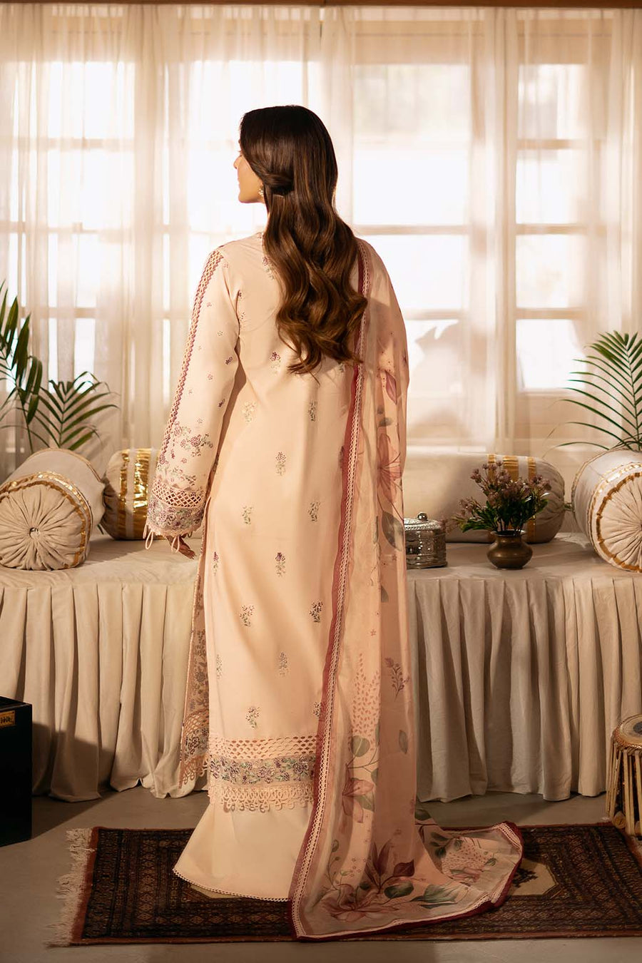 Zarposh Sajni Embroidered Lawn Unstitched 3Pc Suit - Gulbano