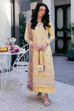 Neeshay Symphony Embroidered Lawn Unstitched 3Pc Suit - SUNBEAM