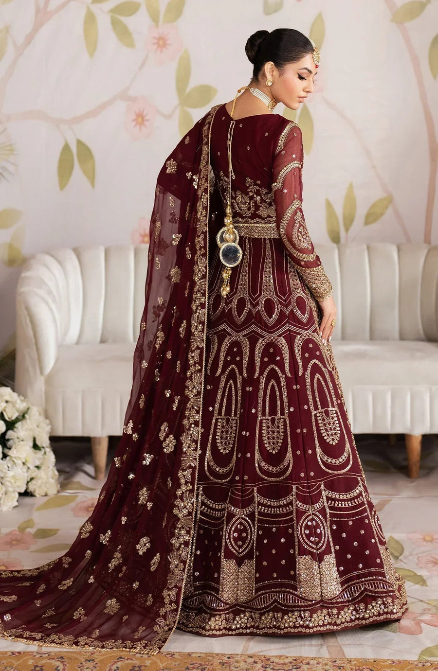 Zarif Shehnai Embroidered Luxury Chiffon Unstitched 3Pc Suit ZS-05 SHEESHAM