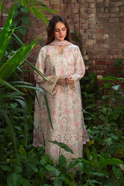 Neeshay Summer Lines Printkari Embroidered Lawn Unstitched 3Pc Suit - WHIMSY