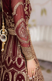 Zarif Shehnai Embroidered Luxury Chiffon Unstitched 3Pc Suit ZS-05 SHEESHAM