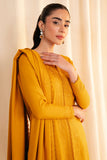 Neeshay Fall Pret Embroidered Karandi Stitched 3Pc Suit - Golden Hour