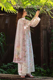 Neeshay Summer Lines Printkari Embroidered Lawn Unstitched 3Pc Suit - WHIMSY