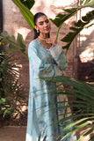 Neeshay Summer Lines Printkari Embroidered Lawn Unstitched 3Pc Suit - SKY-WAVE