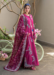 Kanwal Malik Mira Summer Lawn Unstitched Embroidered 3Pc Suit - Kaia