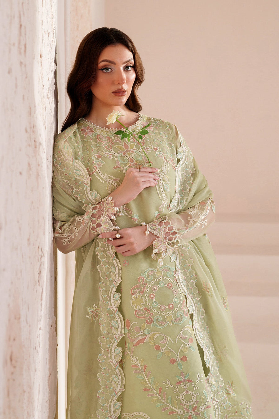 Threads by Alizeh Embroidered Chiffon Unstitched 3Pc Suit AF-BDHG-5042-Anya