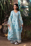Neeshay Summer Lines Printkari Embroidered Lawn Unstitched 3Pc Suit - SKY-WAVE