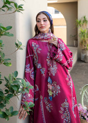 Kanwal Malik Mira Summer Lawn Unstitched Embroidered 3Pc Suit - Kaia