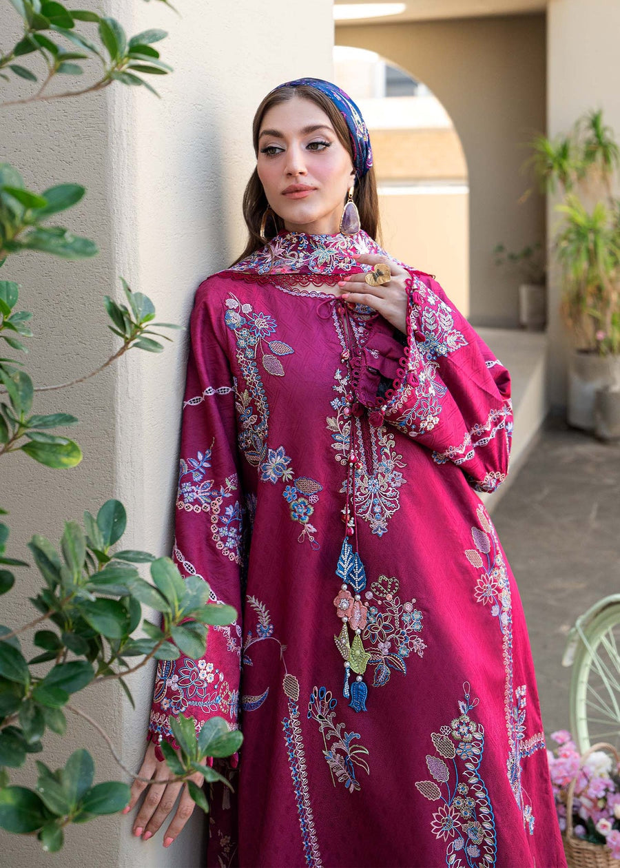 Kanwal Malik Mira Summer Lawn Unstitched Embroidered 3Pc Suit - Kaia