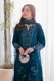 Neeshay Symphony Embroidered Lawn Unstitched 3Pc Suit - SEA-SPRAY