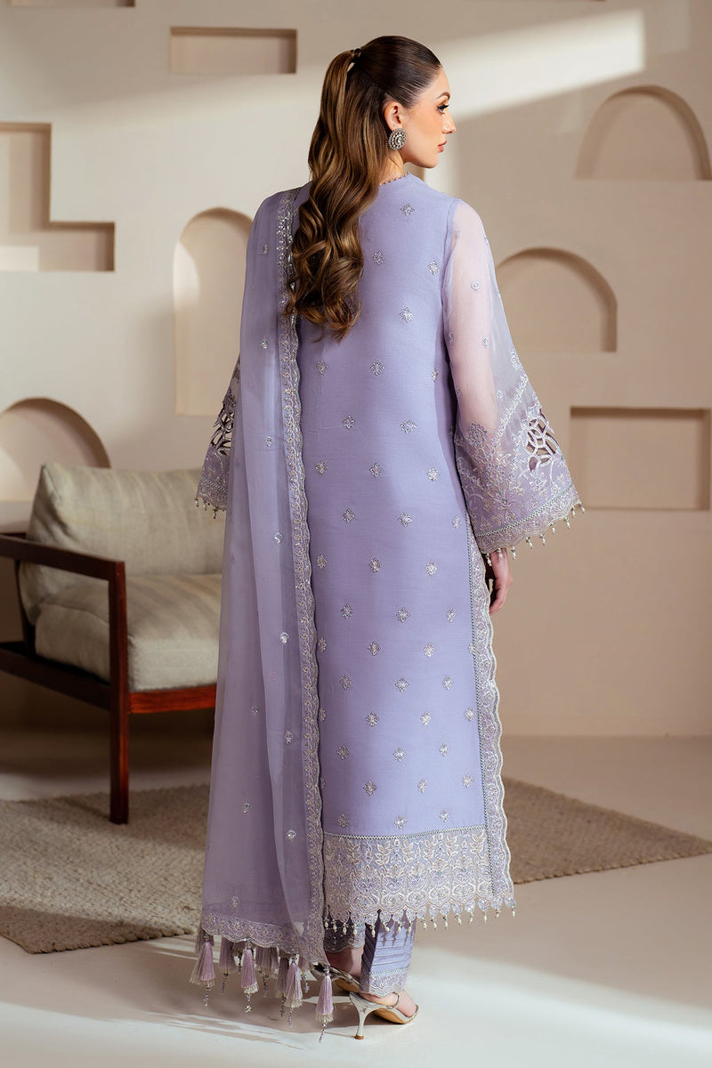 Alizeh Aymal Embroidered Chiffon Unstitched 3Pc Suit AF-BHM-4041-Marine