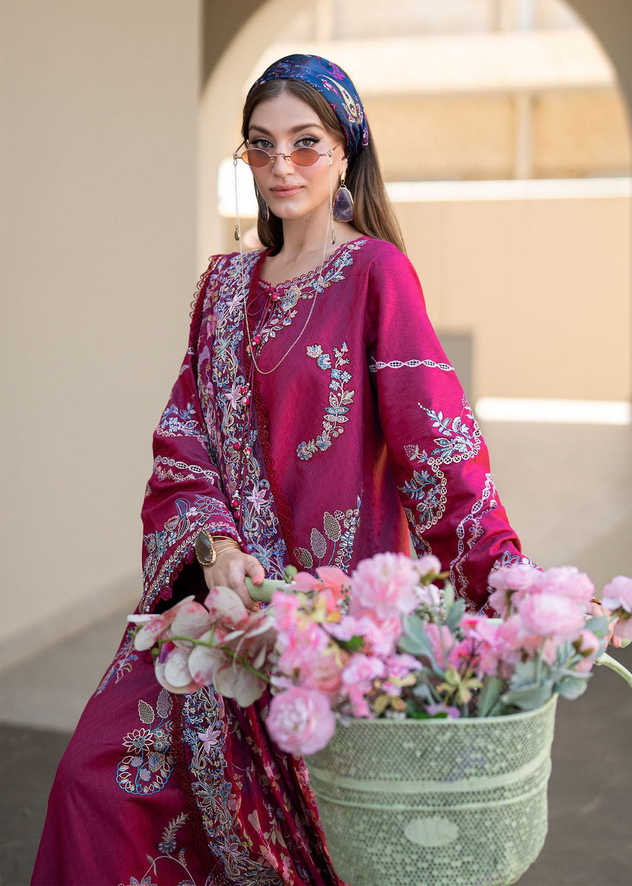 Kanwal Malik Mira Summer Lawn Unstitched Embroidered 3Pc Suit - Kaia