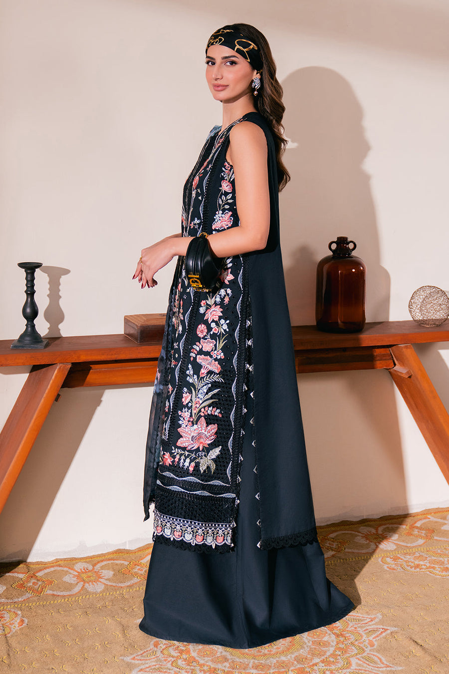 Neeshay Symphony Embroidered Lawn Unstitched 3Pc Suit - PULSE