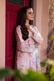 Neeshay Summer Lines Printkari Embroidered Lawn Unstitched 3Pc Suit - PECHE