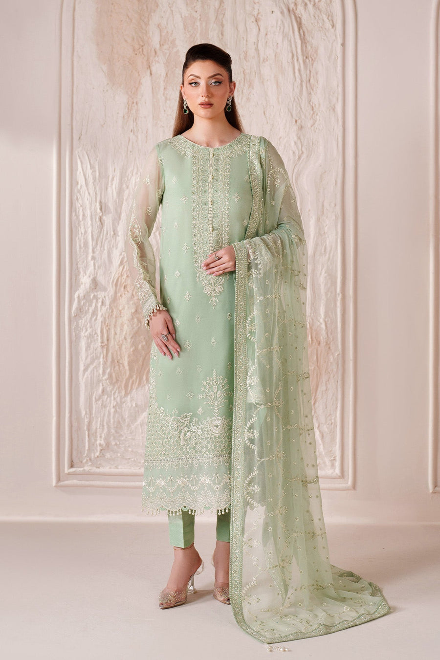 Threads by Alizeh Embroidered Chiffon Unstitched 3Pc Suit AF-BDHG-5038-Arden