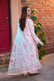 Neeshay Summer Lines Printkari Embroidered Lawn Unstitched 3Pc Suit - PECHE
