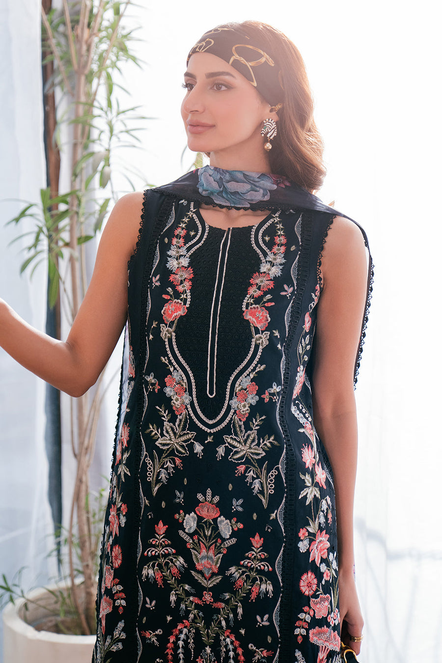 Neeshay Symphony Embroidered Lawn Unstitched 3Pc Suit - PULSE