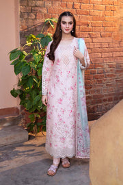 Neeshay Summer Lines Printkari Embroidered Lawn Unstitched 3Pc Suit - PECHE