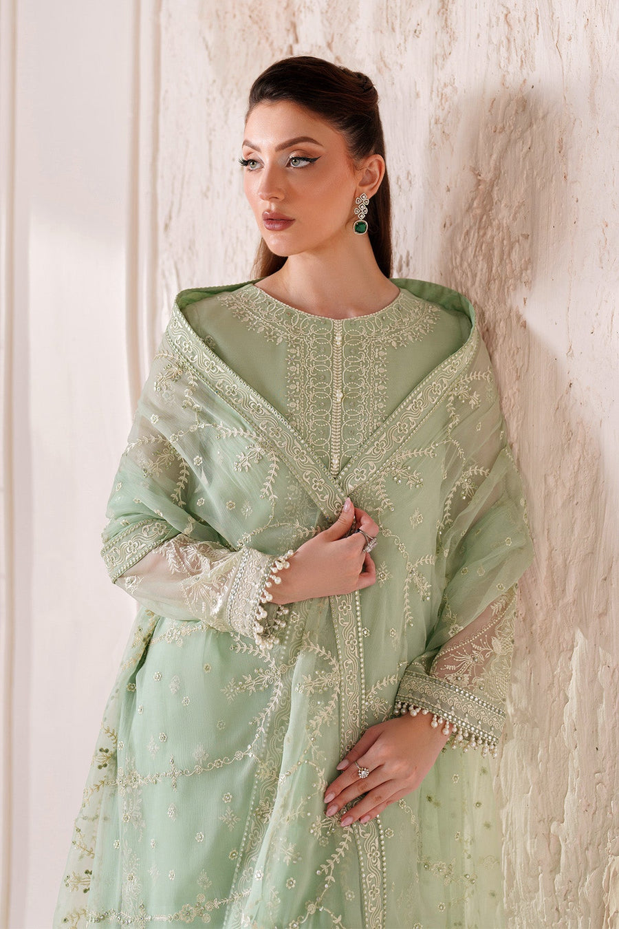 Threads by Alizeh Embroidered Chiffon Unstitched 3Pc Suit AF-BDHG-5038-Arden