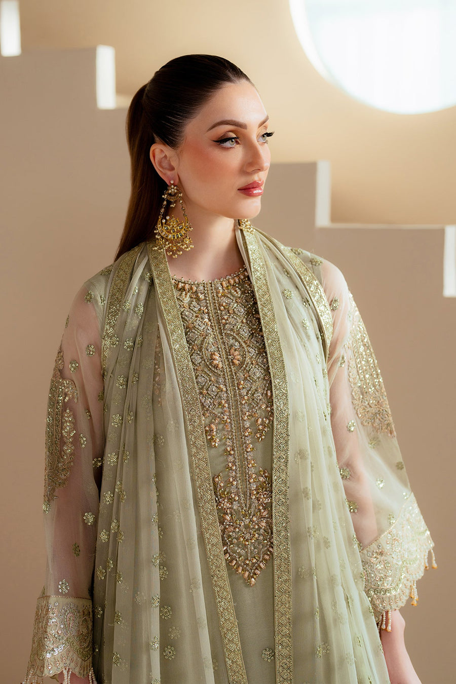 Alizeh Aymal Embroidered Chiffon Unstitched 3Pc Suit AF-BHM-4042-Alish